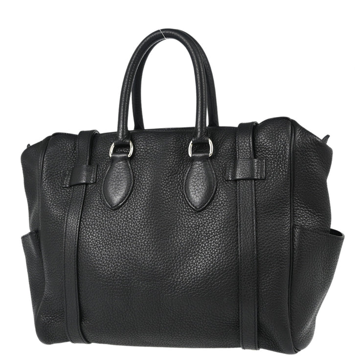 Hermes 2008 Black Taurillon Clemence Pursangle 31 Handbag