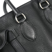 Hermes 2008 Black Taurillon Clemence Pursangle 31 Handbag