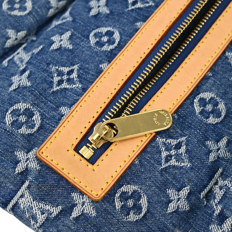 Louis Vuitton 2005 Blue Monogram Denim Baggy GM Shoulder Bag M95048