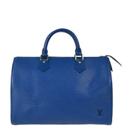 Louis Vuitton 1996 Blue Epi Speedy 30 Handbag M43005