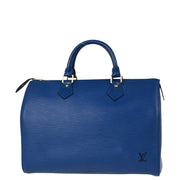 Louis Vuitton 1996 Blue Epi Speedy 30 Handbag M43005