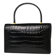 Hermes * 1991 Black Crocodile Alligator Piano Handbag