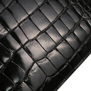 Hermes * 1991 Black Crocodile Alligator Piano Handbag