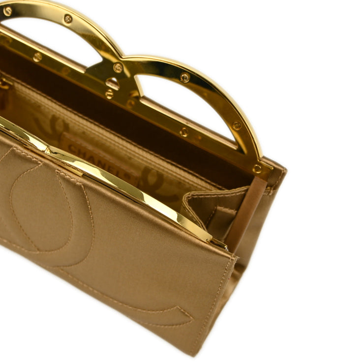 Chanel * 2004-2005 Bronze Satin Clutch Bag