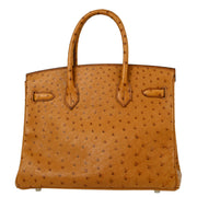 Hermes * 2003 Chestnut Ostrich Birkin 30 Handbag