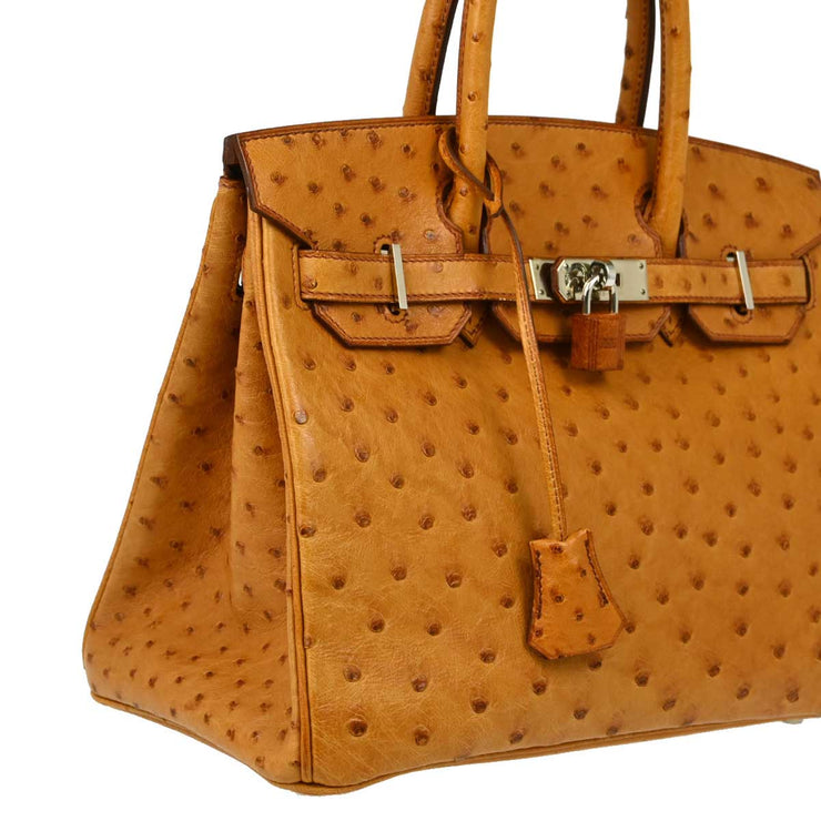 Hermes * 2003 Chestnut Ostrich Birkin 30 Handbag