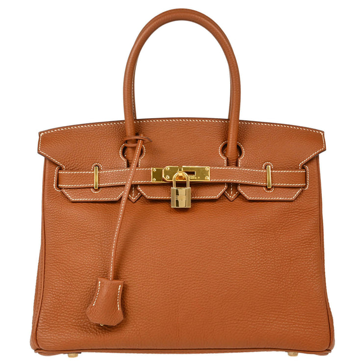 Hermes 2003 Gold Togo Birkin 30 Handbag