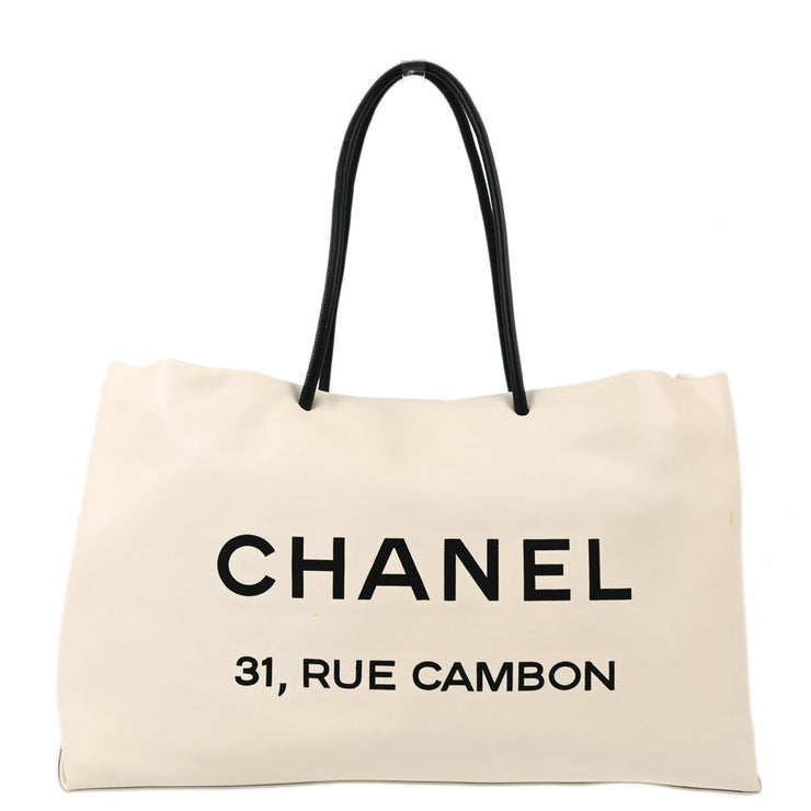 Chanel 2008-2009 White Calfskin Essential Tote Bag