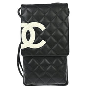 Chanel Black Calfskin Cambon Ligne Shoulder Pochette