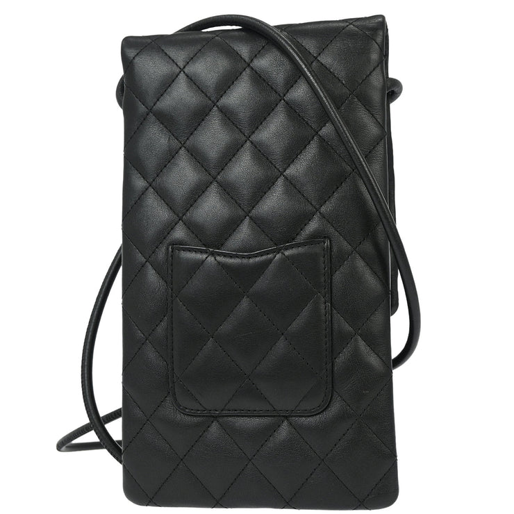 Chanel Black Calfskin Cambon Ligne Shoulder Pochette