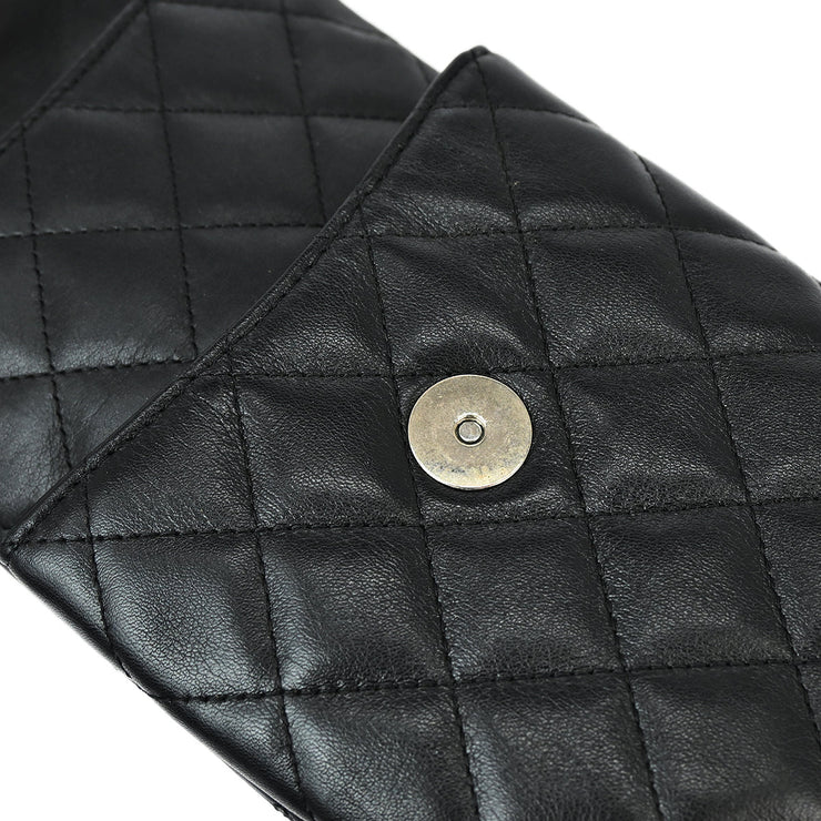 Chanel Black Calfskin Cambon Ligne Shoulder Pochette