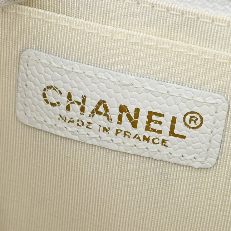 Chanel White Caviar Handbag