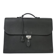 Hermes 2003 Black Togo Sac a Depeches 38 Briefcase