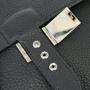 Hermes 2003 Black Togo Sac a Depeches 38 Briefcase