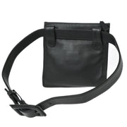 Chanel 1997-1999 Black Calfskin Waist Bum Bag