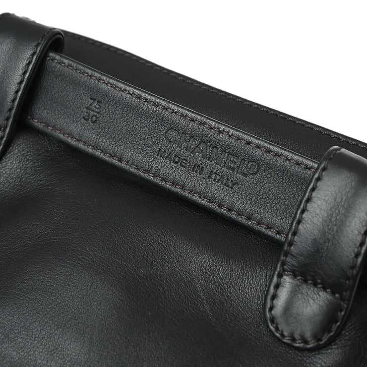 Chanel 1997-1999 Black Calfskin Waist Bum Bag