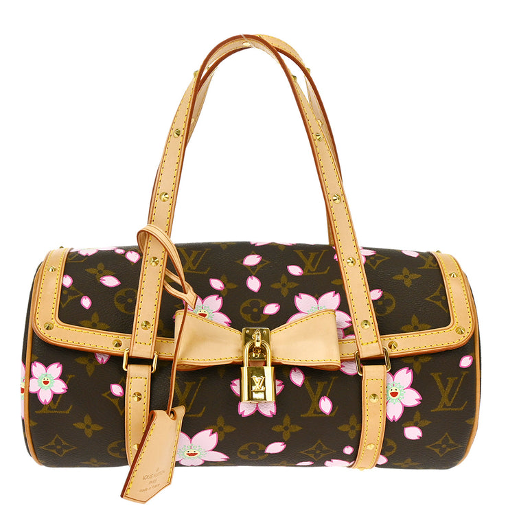 Louis Vuitton 2003 Monogram Cherry Blossom Papillon Handbag M92009