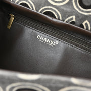 Chanel 2002-2003 Gray Velvet COCO Handbag