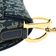 Christian Dior Navy Trotter Saddle Handbag