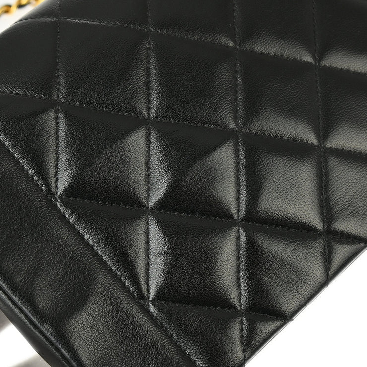 Chanel Black Lambskin Small Diana Shoulder Bag