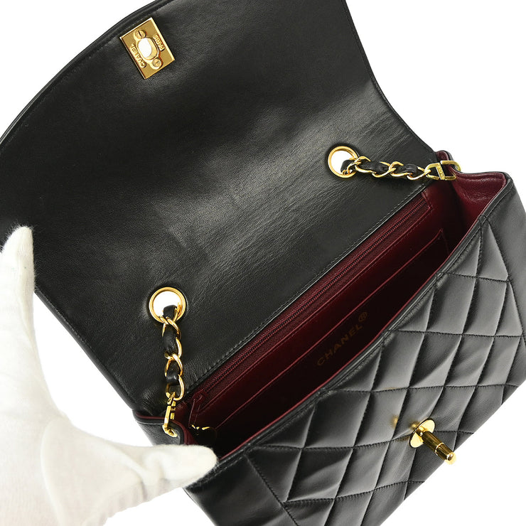 Chanel Black Lambskin Small Diana Shoulder Bag