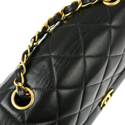 Chanel Black Lambskin Small Diana Shoulder Bag