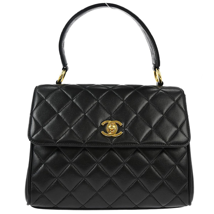 Chanel 1996-1997 Black Lambskin Handbag