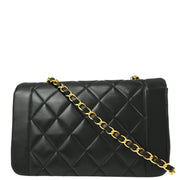 Chanel Black Lambskin Small Diana Shoulder Bag