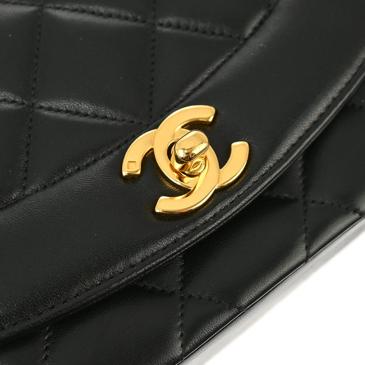 Chanel Black Lambskin Small Diana Shoulder Bag