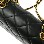 Chanel Black Lambskin Small Diana Shoulder Bag