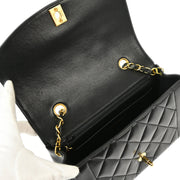 Chanel Black Lambskin Small Diana Shoulder Bag