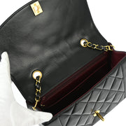 Chanel 1994-1996 Black Lambskin Small Diana Shoulder Bag