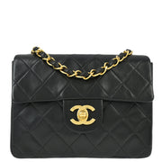 Chanel Black Lambskin Mini Classic Square Flap Shoulder Bag 17