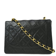 Chanel Black Lambskin Mini Classic Square Flap Shoulder Bag 17