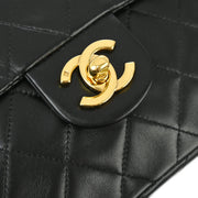 Chanel Black Lambskin Mini Classic Square Flap Shoulder Bag 17