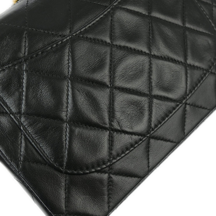 Chanel Black Lambskin Mini Classic Square Flap Shoulder Bag 17