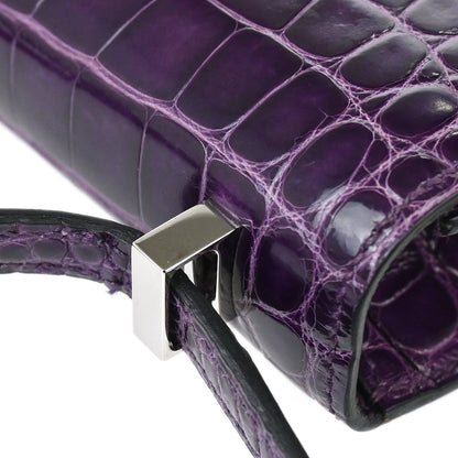 Hermes * 2010 Amethyst Alligator Crocodile Constance 14 Shoulder Bag