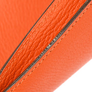 Hermes 2004 Orange Chevre Onimaitou Shoulder Bag Pochette