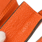 Hermes 2004 Orange Chevre Onimaitou Shoulder Bag Pochette