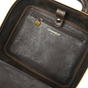 Chanel 1996-1997 Brown Caviar Timeless Lunch Box Vanity 24