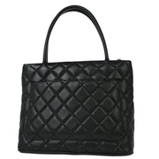 Chanel 2003-2004 Black Caviar Medallion Tote Handbag