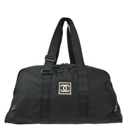 Chanel 2003-2004 Black Nylon Sport Line Duffle Gym Bag