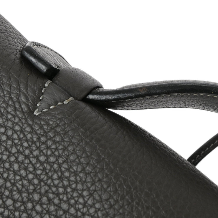 Hermes 2005 Graphite Taurillon Clemence Sac a Depeches 38 Briefcase