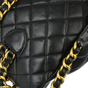 Chanel 1994-1996 Black Lambskin Large Duma Backpack