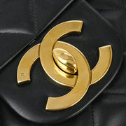 Chanel 1994-1996 Black Lambskin Maxi Classic Flap Shoulder Bag