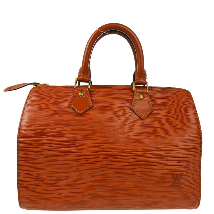 Louis Vuitton 1990 Brown Epi Speedy 25 Handbag M43013