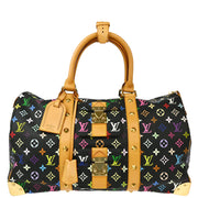 Louis Vuitton 2003 Black Monogram Multicolor Speedy 45 Handbag M92640