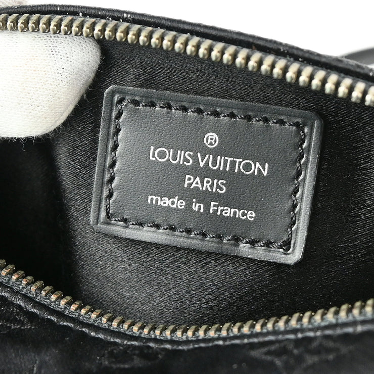 Louis Vuitton 2002 Black Monogram Satin Little Papillon M92352