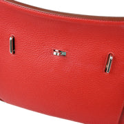 Hermes 2009 Red Taurillon Clemence Jypsiere 34 Shoulder Bag