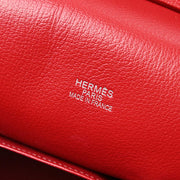 Hermes 2009 Red Taurillon Clemence Jypsiere 34 Shoulder Bag